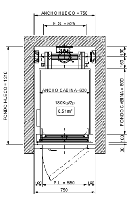 planol ascensor hidraulic asmon 2
